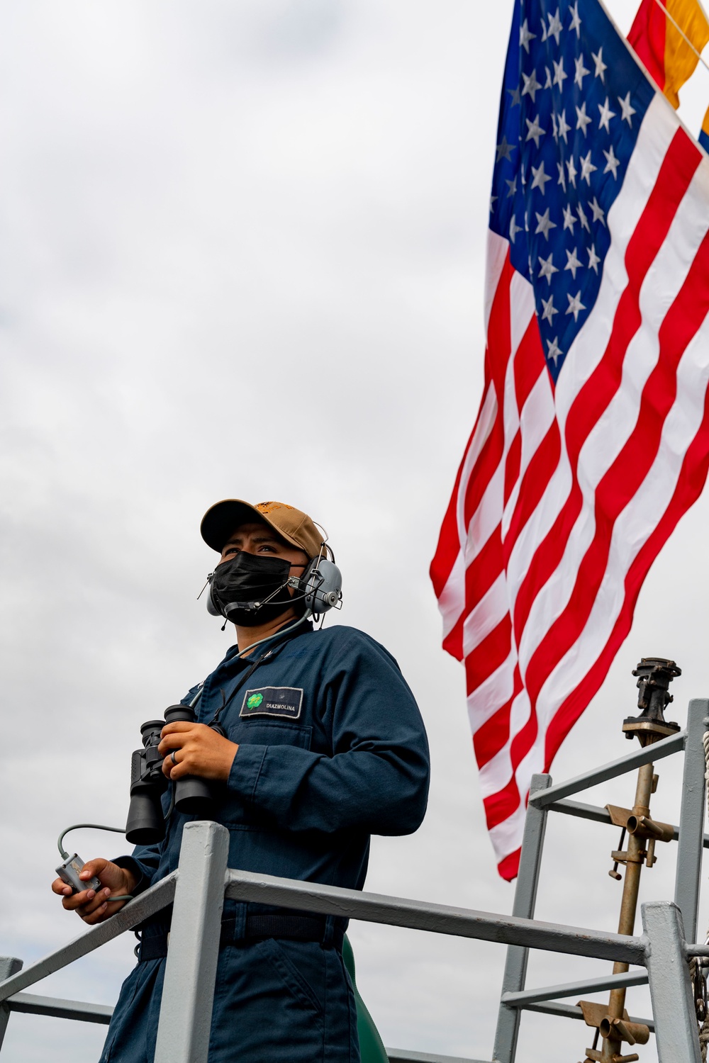 USS O’Kane Sailor stands watch