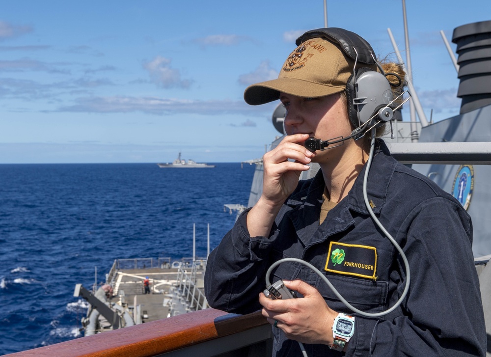 USS O’Kane Sailor stands watch