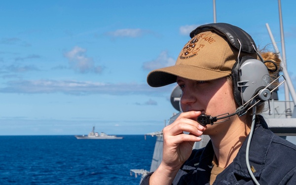 USS O’Kane Sailor stands watch