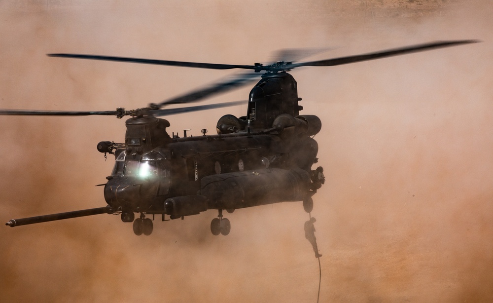 African Lion 2021 - Chinook Fastrope Exercise Africa Lion