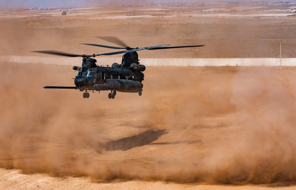 African Lion 2021 - Chinook Fastrope Exercise Africa Lion