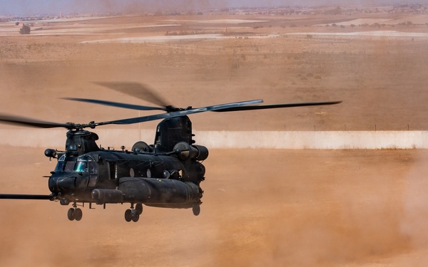 African Lion 2021 - Chinook Fastrope Exercise Africa Lion
