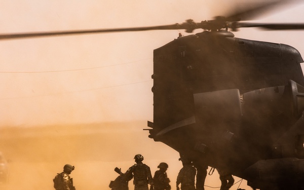 African Lion 2021 - Chinook Fastrope Exercise Africa Lion