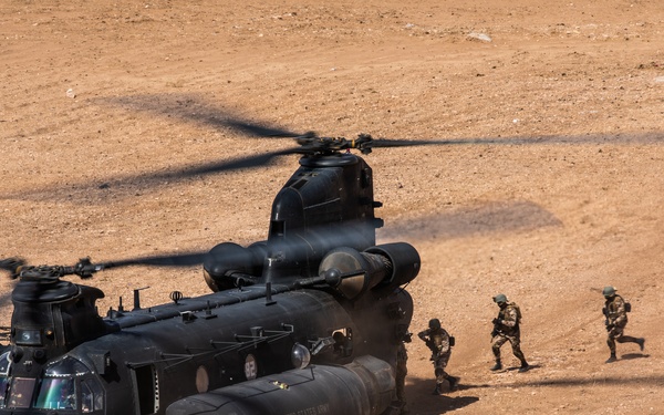 African Lion 2021 - Chinook Fastrope Exercise Africa Lion