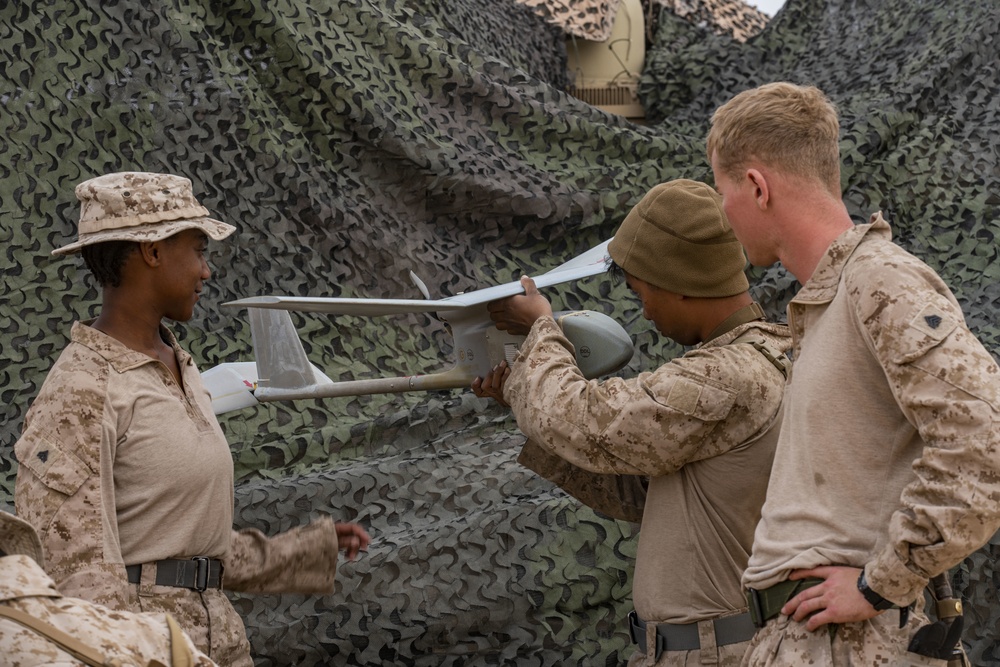 BLT 1/4 Marines launch RQ-11 Raven