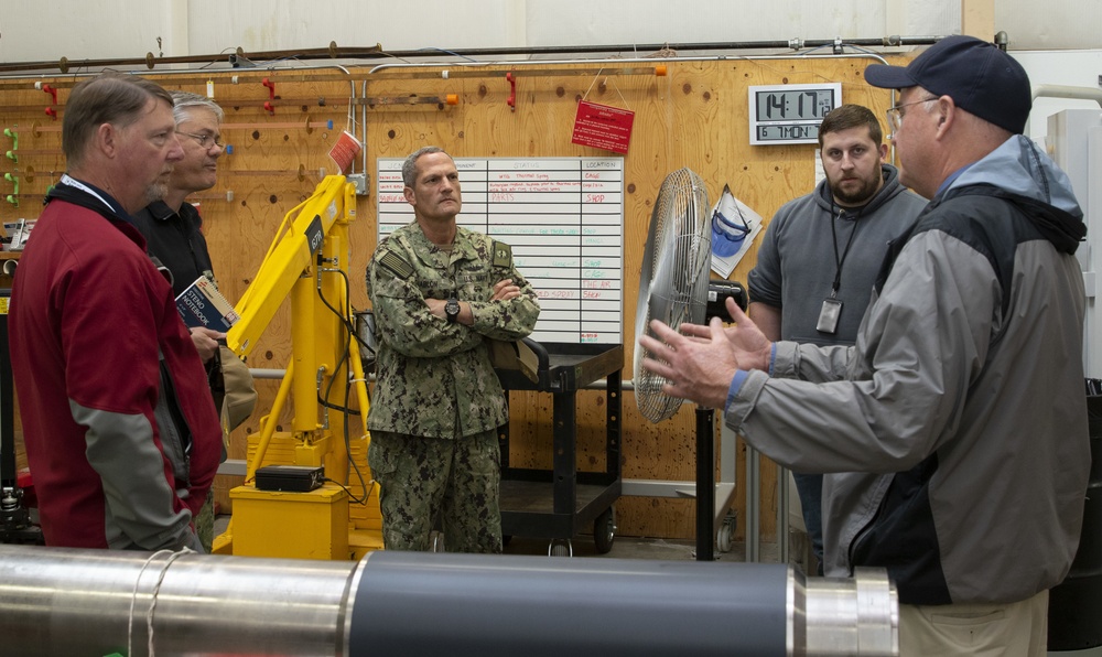 U.S. Pacific Fleet Submarine Force Commander Visits Trident Refit Facility Bangor