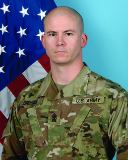 1st Sgt. Gary Grooms is the first sergeant of B Company, 53rd Signal Battalion, Satellite Operations (SATCOM) Brigade