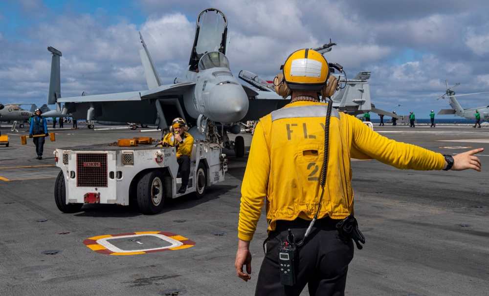 USS Harry S. Truman (CVN 75) transits the Atlantic Ocean.