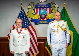 COMSUBLANT Key Leadership Engagement with Vice Adm. of Brazilian Navy