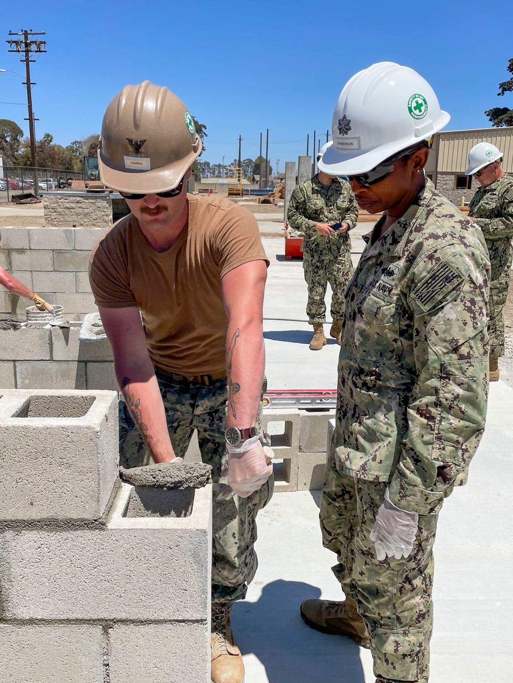 NMCB-3 CO Builds Wall With Seabees