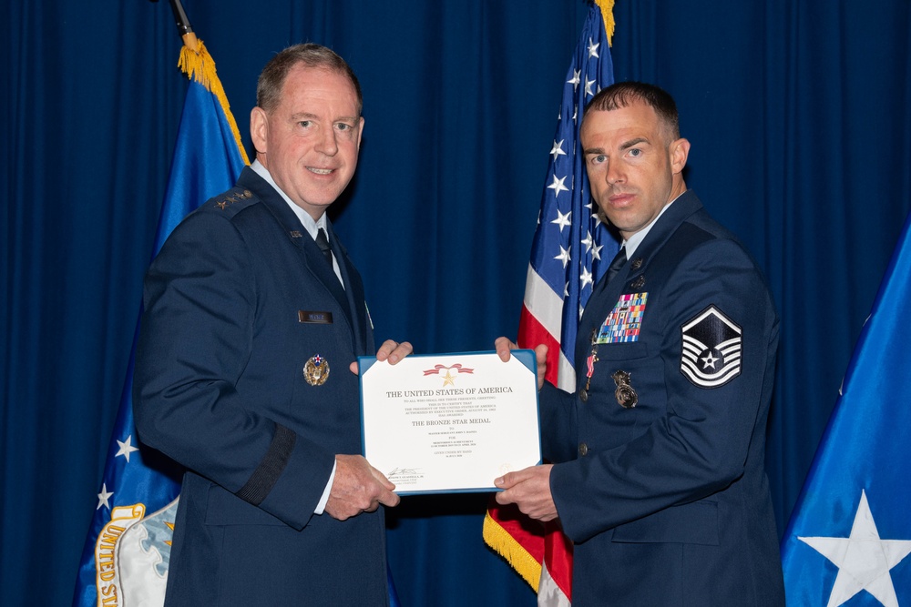 MSgt John Haines receives Bronze Star