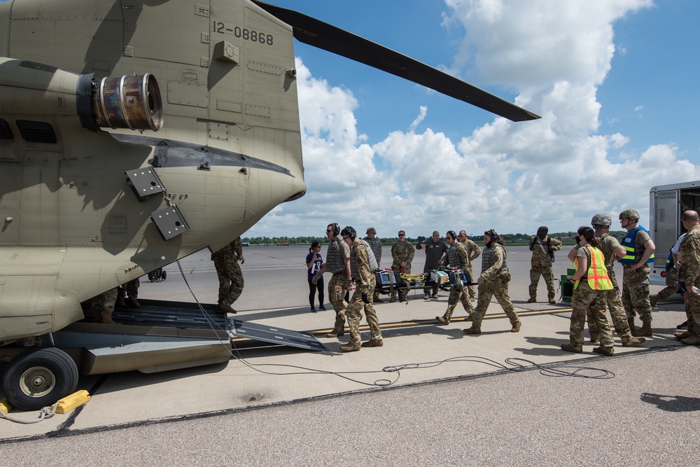 Chinook joint medical evacuation exercise