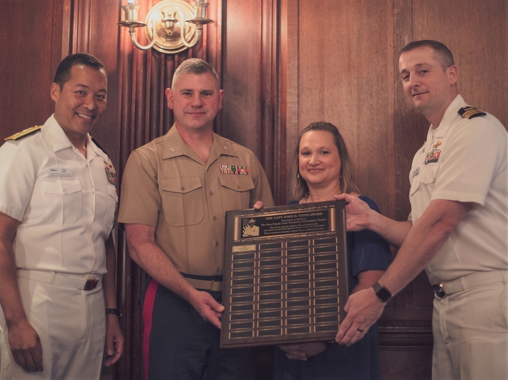 NAVSUP WSS Marine wins inaugural Captain John D. Titus Award