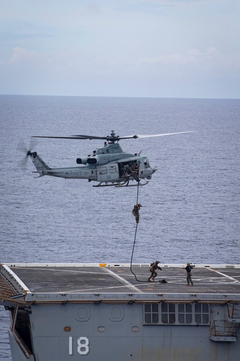 US Marines conduct a Maritime Interdiction Operation training exercise