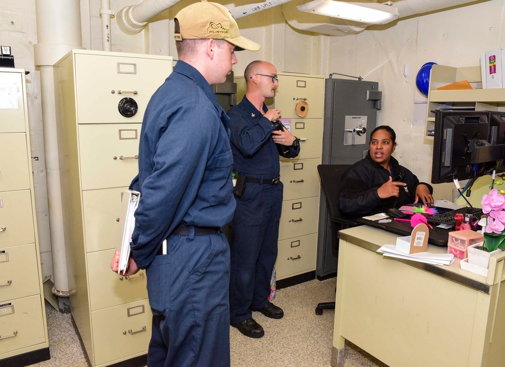 USS John P. Murtha (LPD 26) Executive Department Sailors