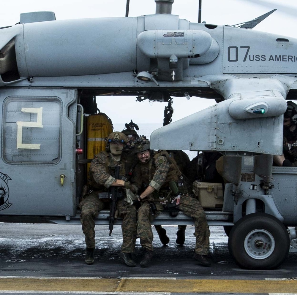 US Marines conduct a Maritime Interdiction Operation training exercise