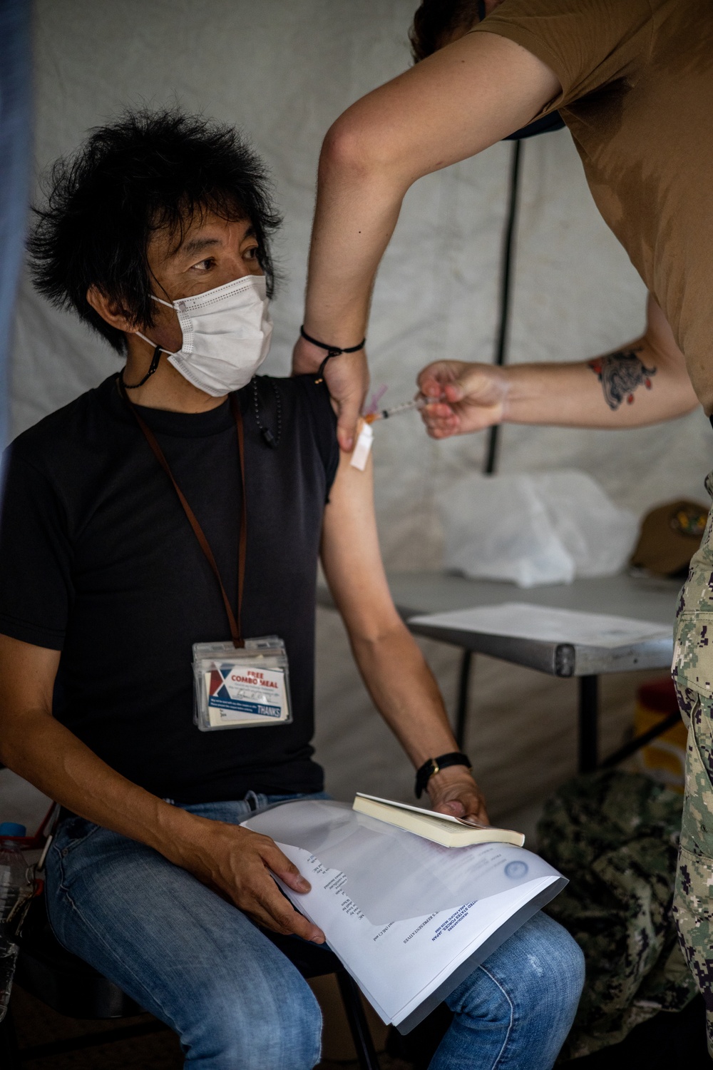 MLCs aboard Camp Smedley D. Butler receive COVID-19 vaccine