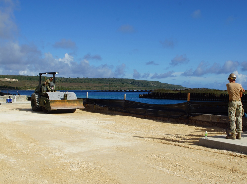 NMCB-4 repairs the Tinian Harbor