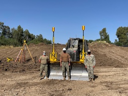 NMCB 11 Installs Trimble Grade Control System on a Caterpillar Crawler