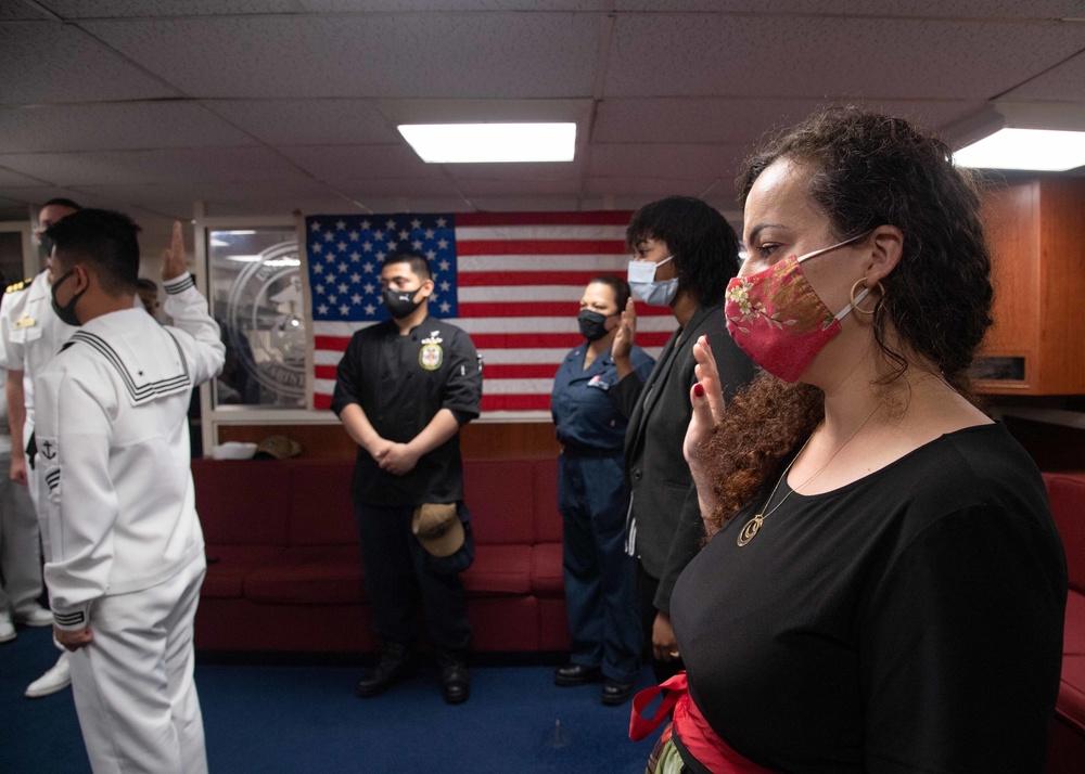 Naturalization Ceremony Aboard USS Ashland (LSD 48)
