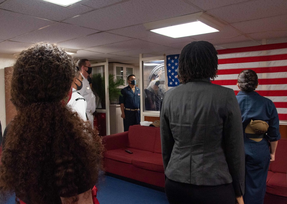 Naturalization Ceremony Aboard USS Ashland (LSD 48)