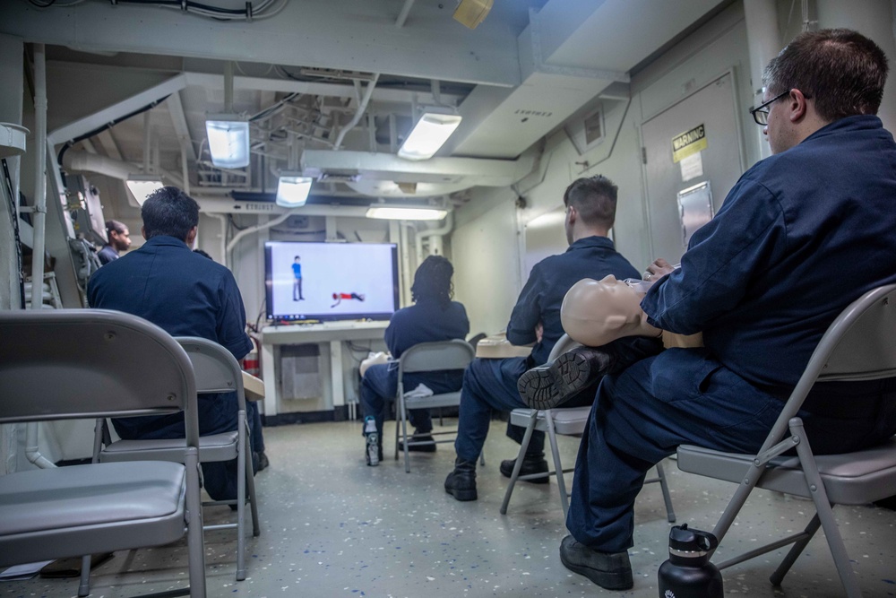 USS Curtis Wilbur Medical Training