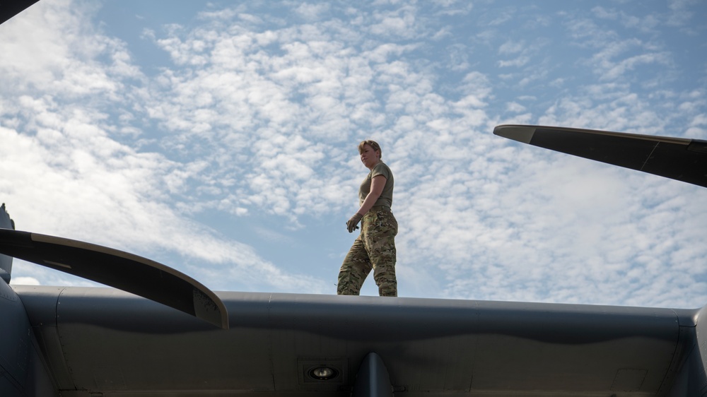 Air Commandos conduct first all-female AC-130J flight