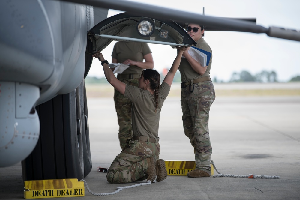 Air Commandos conduct first all-female AC-130J flight