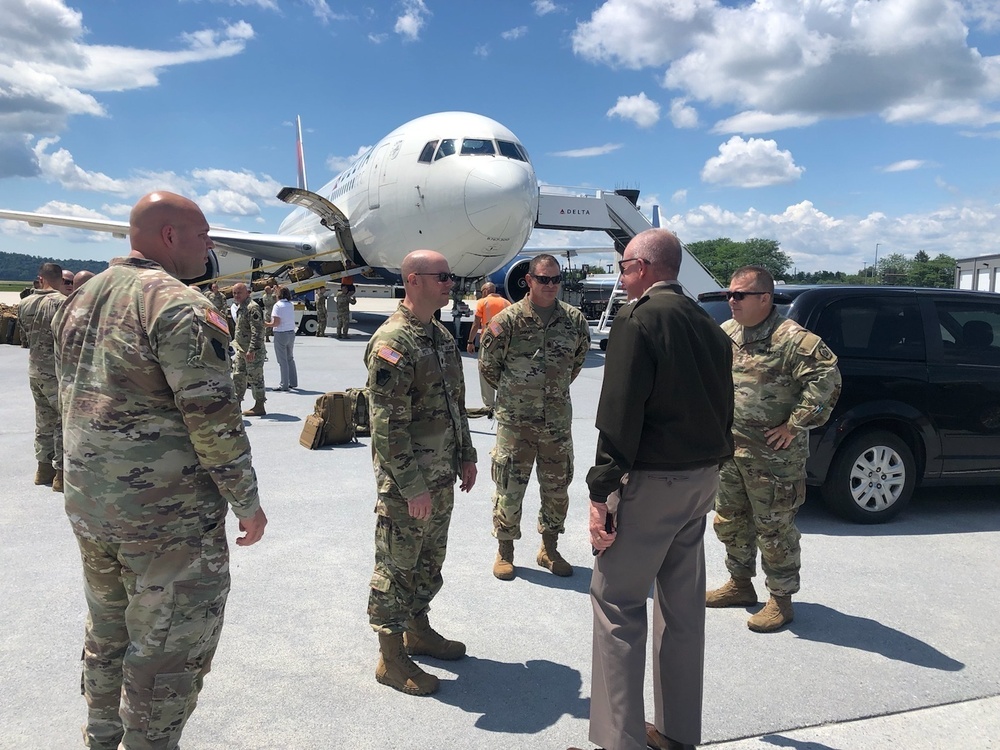 1-104th Cavalry Soldiers depart for deployment to the Middle East