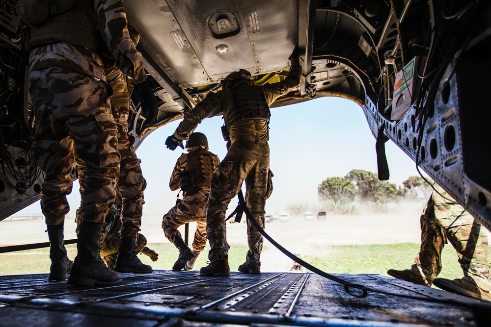 African Lion 2021 - 160th SOAR, 19th SFG and Moroccan Forces Fast Rope