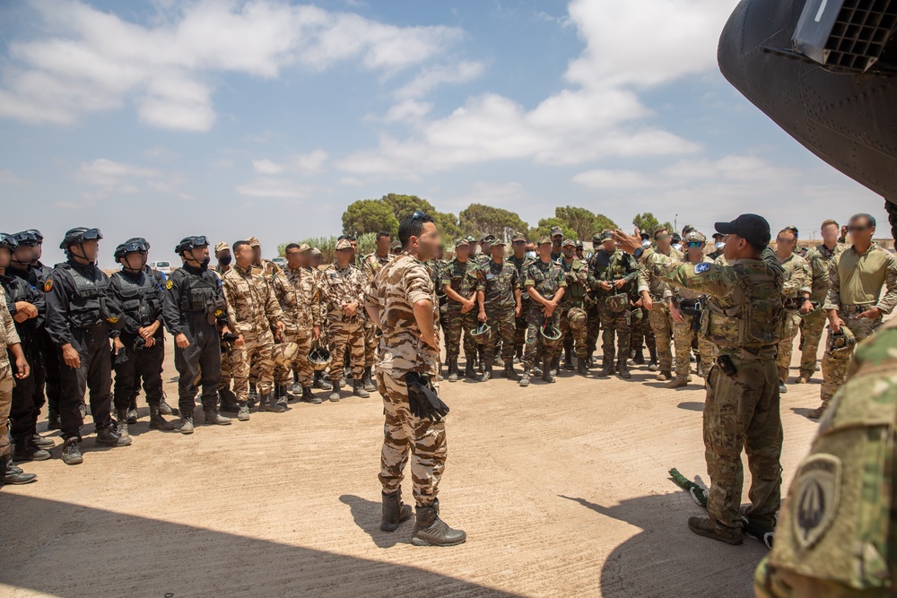 African Lion 2021 - 160th SOAR, 19th SFG and Moroccan Forces Fast Rope