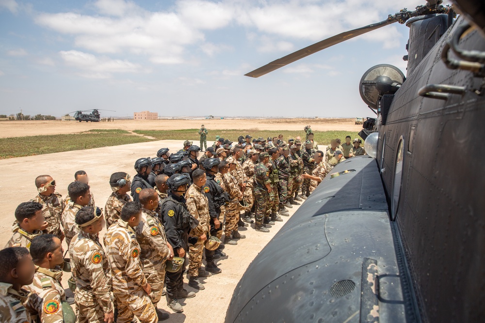 African Lion 2021 - 160th SOAR, 19th SFG and Moroccan Forces Fast Rope