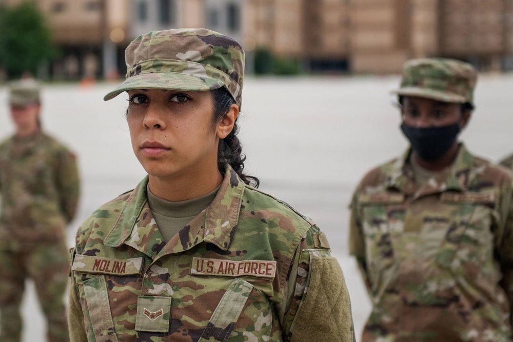 U.S. Air Force Basic Military Training Graduation and Coining Ceremony