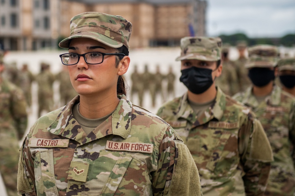 U.S. Air Force Basic Military Training Graduation and Coining Ceremony