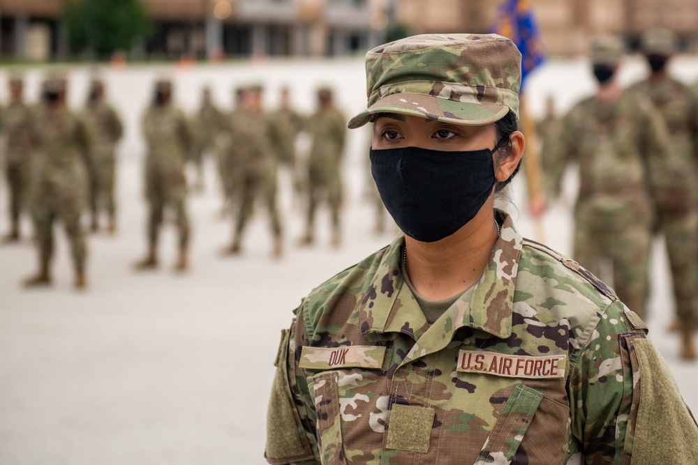 U.S. Air Force Basic Military Training Graduation and Coining Ceremony