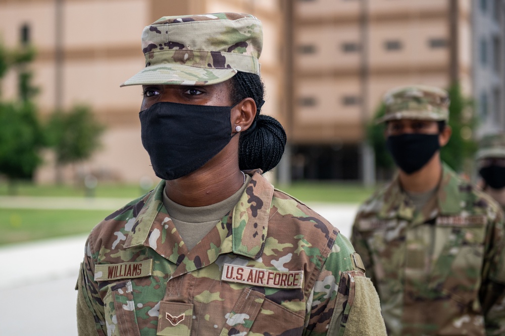 U.S. Air Force Basic Military Training Graduation and Coining Ceremony