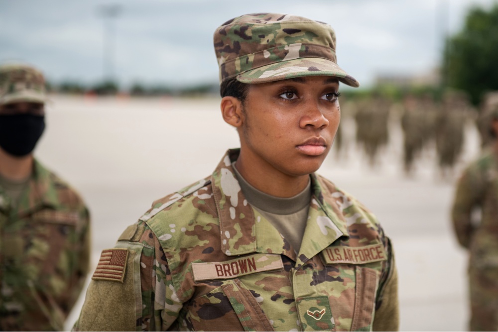 U.S. Air Force Basic Military Training Graduation and Coining Ceremony