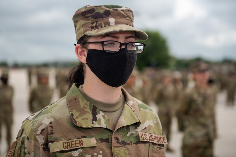 U.S. Air Force Basic Military Training Graduation and Coining Ceremony