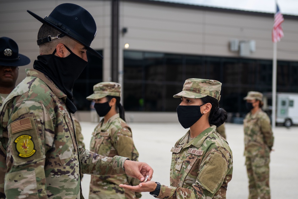 U.S. Air Force Basic Military Training Graduation and Coining Ceremony