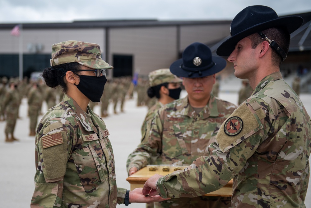 U.S. Air Force Basic Military Training Graduation and Coining Ceremony