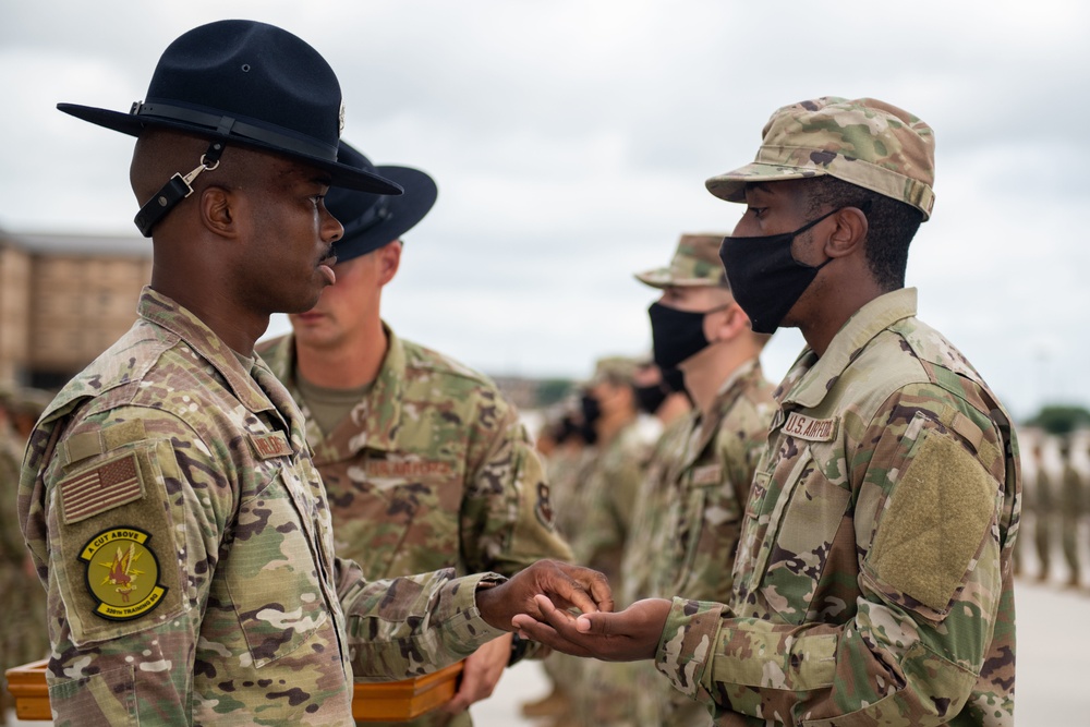 U.S. Air Force Basic Military Training Graduation and Coining Ceremony