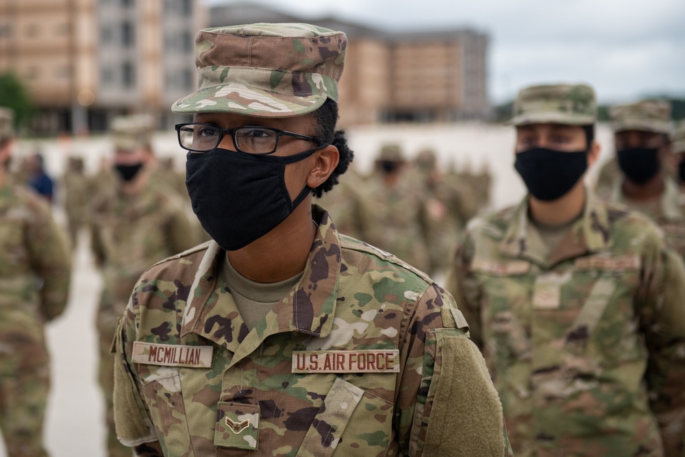 U.S. Air Force Basic Military Training Graduation and Coining Ceremony