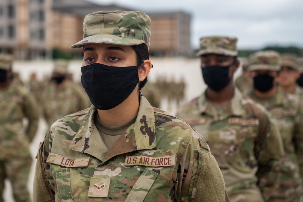 U.S. Air Force Basic Military Training Graduation and Coining Ceremony