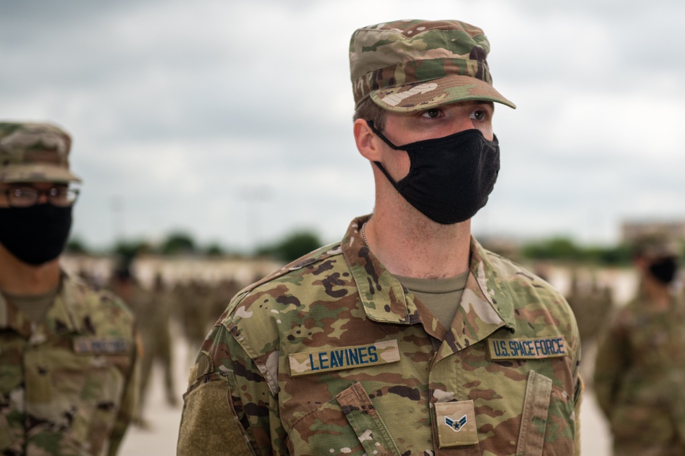 U.S. Air Force Basic Military Training Graduation and Coining Ceremony