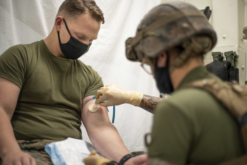 11th MEU Marines, USS Portland Sailors Train for Valkyrie Blood Transfusion
