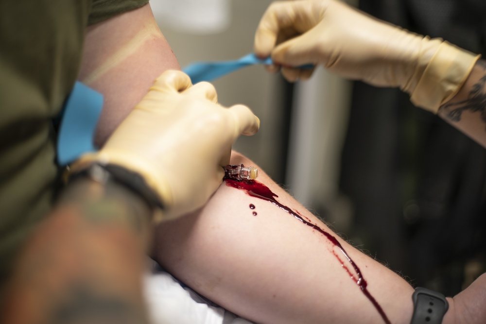 11th MEU Marines, USS Portland Sailors Train for Valkyrie Blood Transfusion