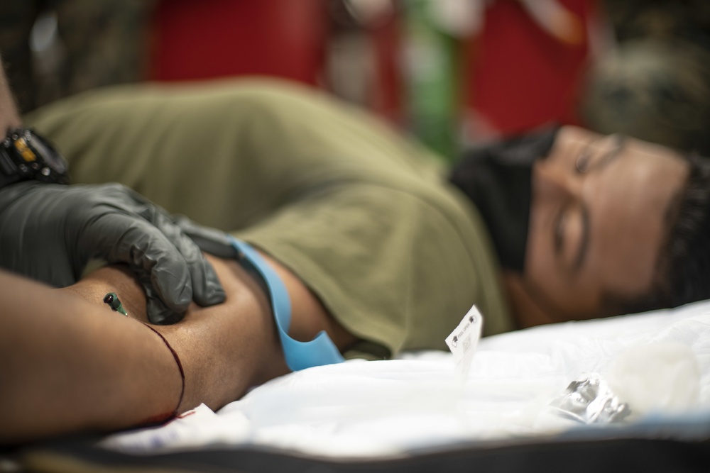 11th MEU Marines, USS Portland Sailors Train for Valkyrie Blood Transfusion