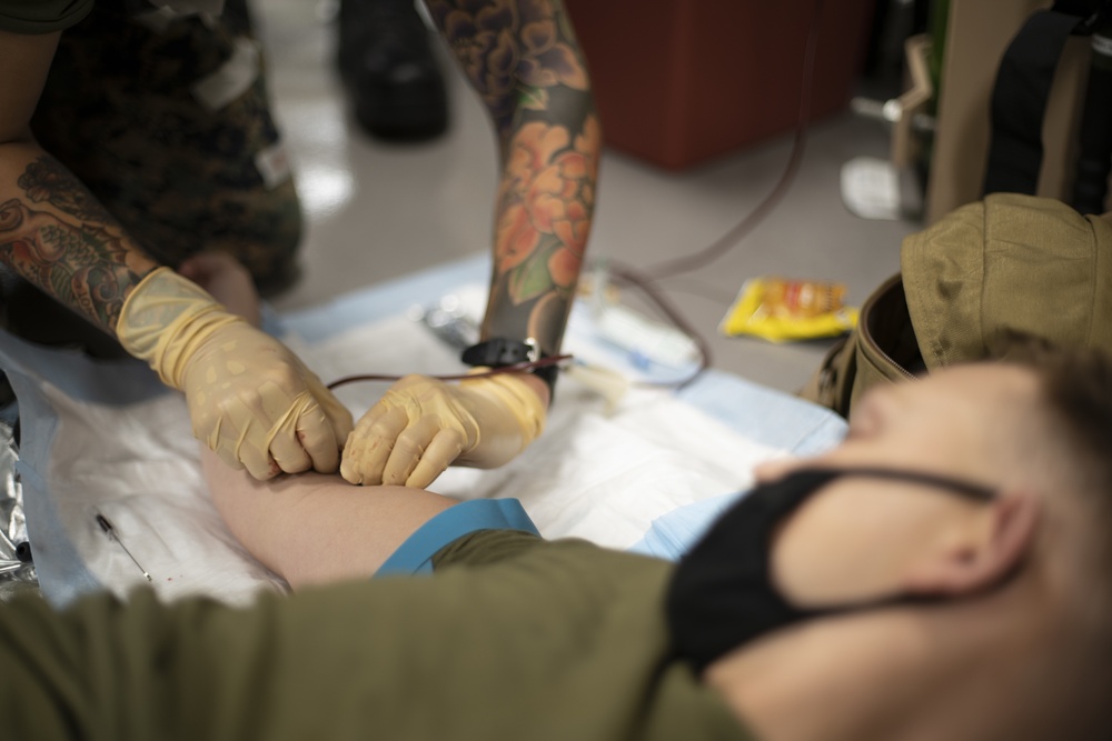 11th MEU Marines, USS Portland Sailors Train for Valkyrie Blood Transfusion