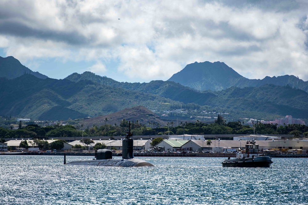 USS North Carolina Departs Joint Base Pearl Harbor-Hickam