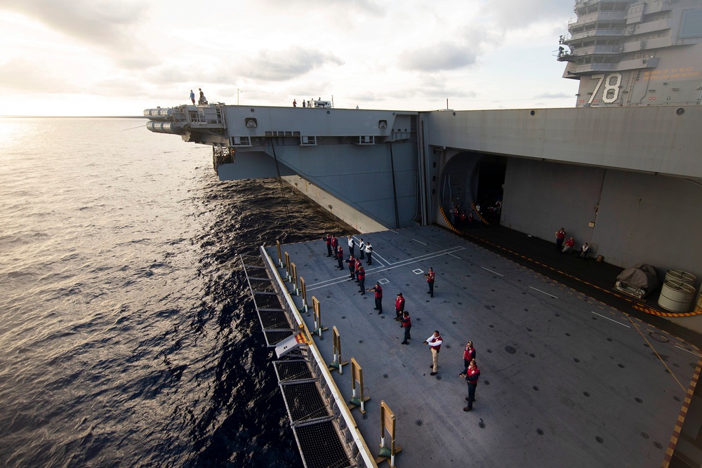 USS GERALD R. FORD (CVN 78) LIVE FIRE EXERCISE